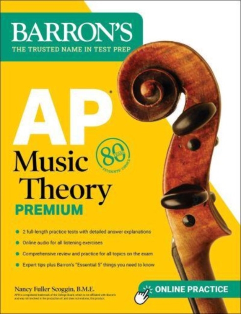AP Music Theory Premium, Fifth Edition: Prep Book with 2 Practice Tests + Comprehensive Review + Online Audio, Paperback / softback Book