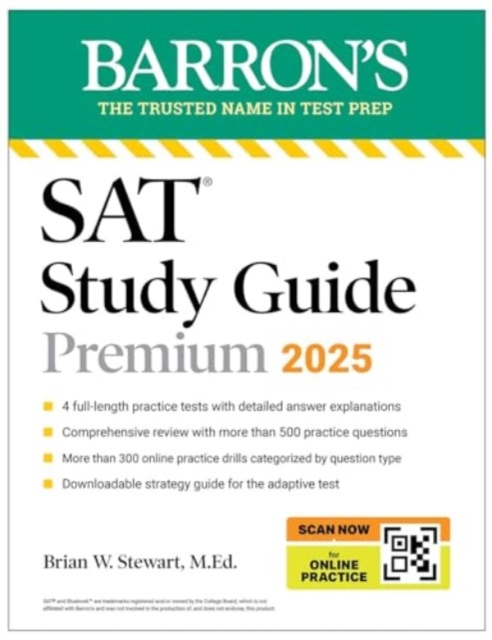 Digital SAT Study Guide Premium, 2025: 4 Practice Tests + Comprehensive Review + Online Practice, Paperback / softback Book
