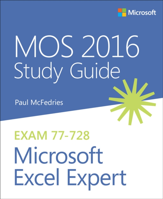 MOS 2016 Study Guide for Microsoft Excel Expert, PDF eBook
