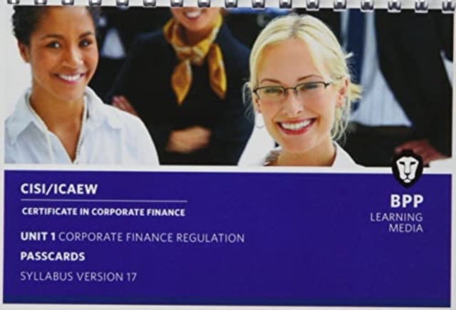 CISI Capital Markets Programme Certificate in Corporate Finance Unit 1 Syllabus Version 17 : Passcards, Paperback / softback Book