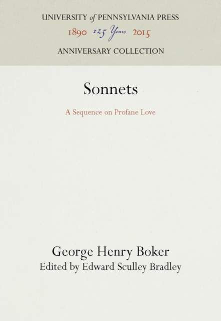 Sonnets : A Sequence on Profane Love, Hardback Book
