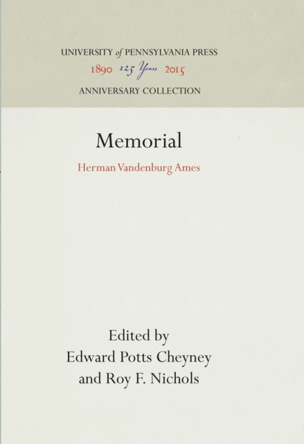 Memorial : Herman Vandenburg Ames, PDF eBook