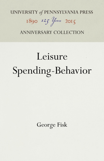 Leisure Spending-Behavior, PDF eBook