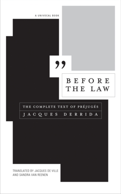 Before the Law : The Complete Text of Prejuges, Paperback / softback Book