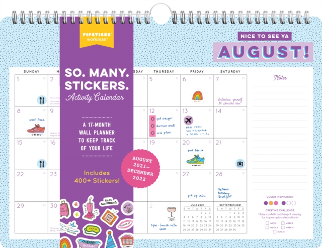 2022 So. Many. Stickers Activity Calendar, Calendar Book