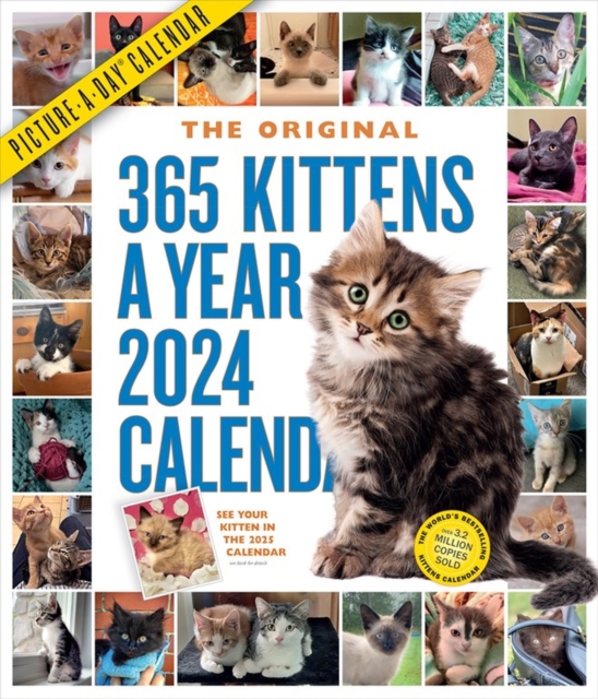 365 Kittens-A-Year Picture-A-Day Wall Calendar 2024 : Absolutely Spilling Over With Kittens, Calendar Book