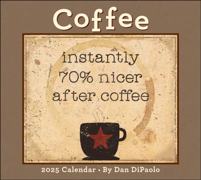 Coffee 2025 Deluxe Wall Calendar, Calendar Book