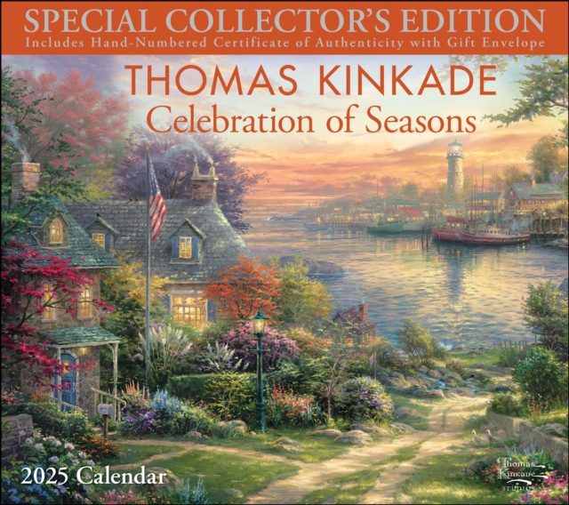 Thomas Kinkade Special Collector's Edition 2025 Deluxe Wall Calendar with Print : Celebration of Seasons, Calendar Book
