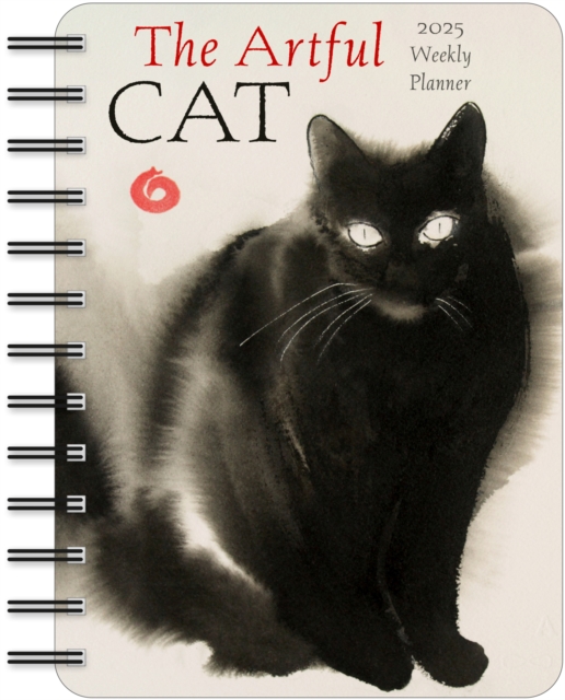The Artful Cat 2025 Weekly Planner Calendar : Brush and Ink Watercolor Paintings by Endre Penovac, Calendar Book