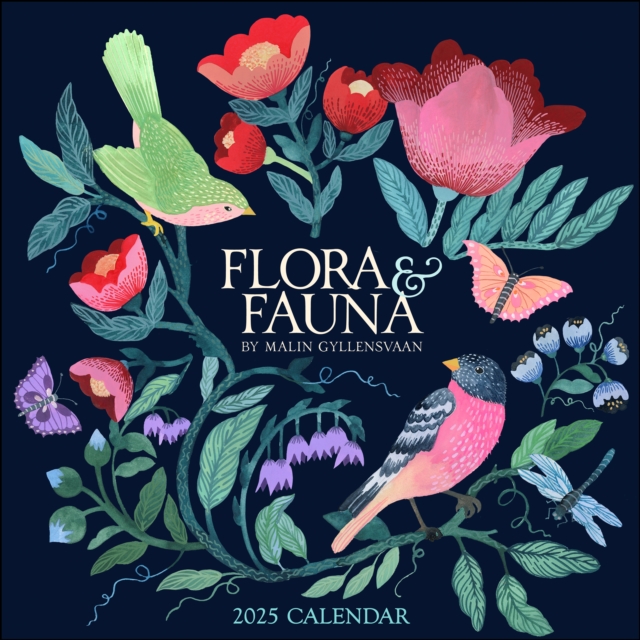 Flora & Fauna by Malin Gyllensvaan 2025 Wall Calendar, Calendar Book