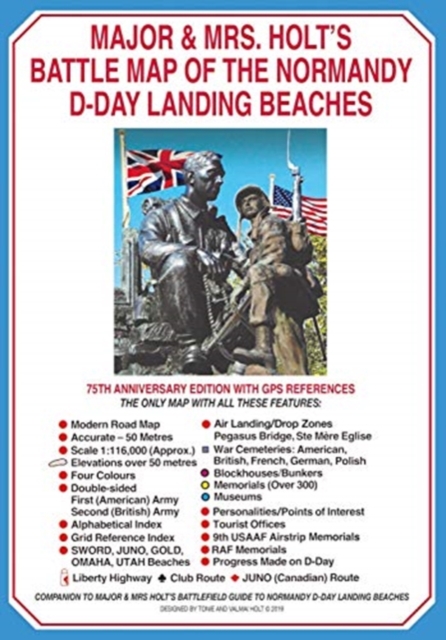 Major & Mrs Holt's Battle Map of The Normandy D-Day Landing Beaches (Map), Paperback / softback Book