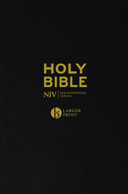NIV Larger Print Black Leather Bible, Paperback / softback Book