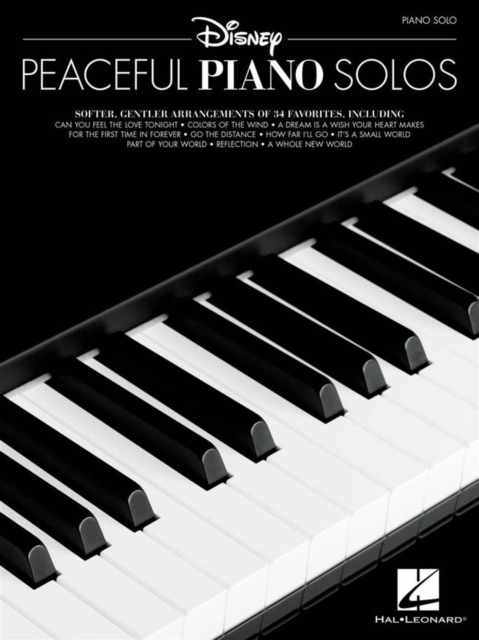 DISNEY PEACEFUL PIANO SOLOS, Paperback Book