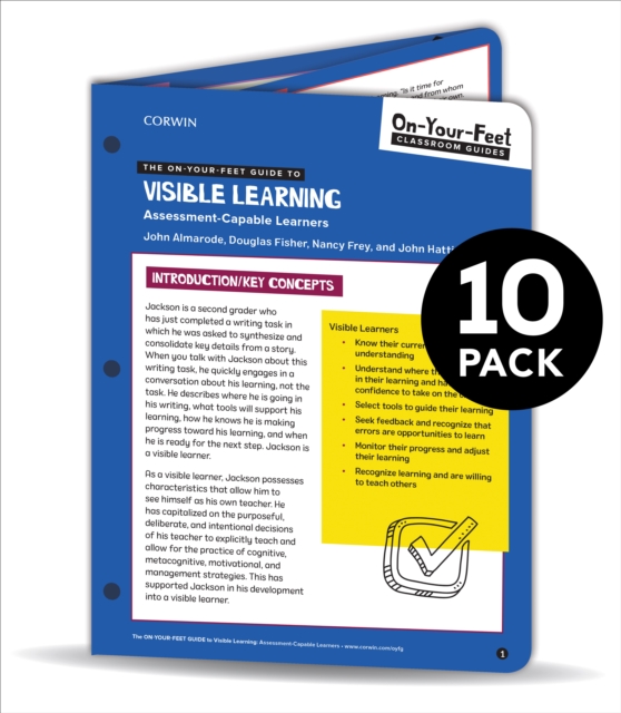 BUNDLE: Almarode: The On-Your-Feet Guide to Visible Learning: Assessment-Capable Learners: 10 Pack, Book Book