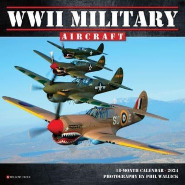 WWII Military Aircraft 2024 7 X 7 Mini Wall Calendar, Calendar Book