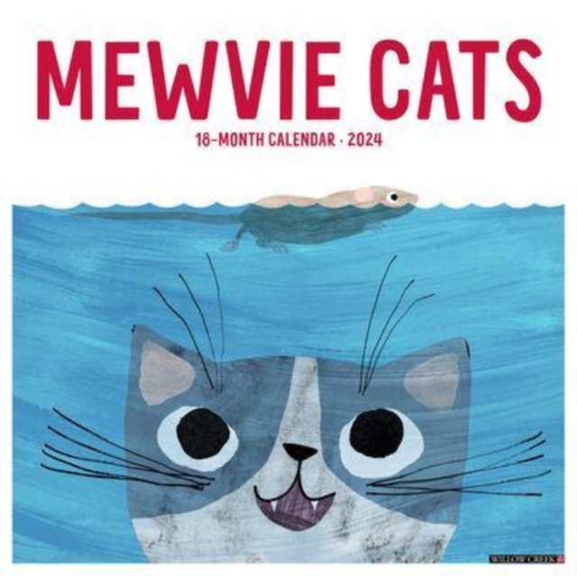 Mewvie Cats 2024 12 X 12 Wall Calendar, Calendar Book