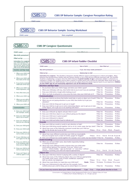 CSBS DP™ Record Forms : Communication and Symbolic Behavior Scales Developmental Profile (CSBS DP™), Loose-leaf Book