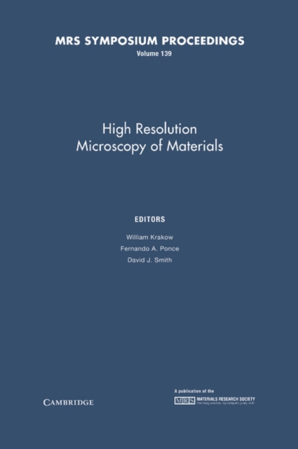 High Resolution Microscopy of Materials: Volume 139, Hardback Book