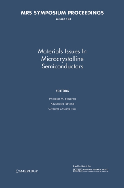 Materials Issues in Microcrystalline Semiconductors: Volume 164, Hardback Book