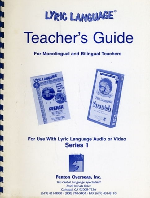 Lyric Language : Teachers Guide No. 1, Digital Book