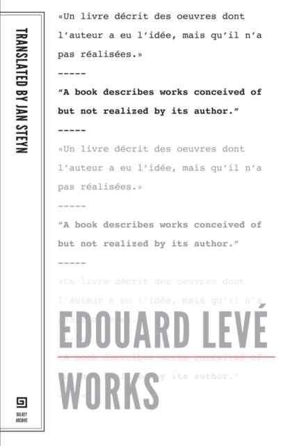 Edouard Leve: Works, Paperback / softback Book