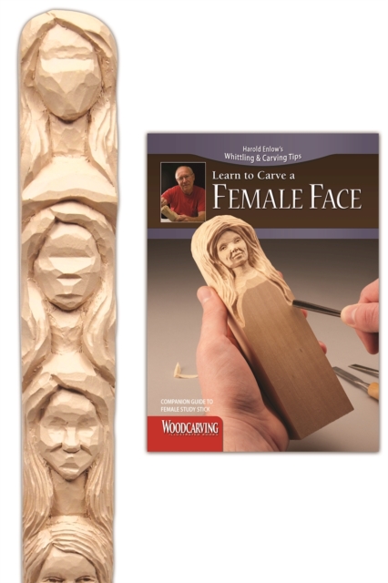 Carve a Female Face Study Stick Kit, Kit Book