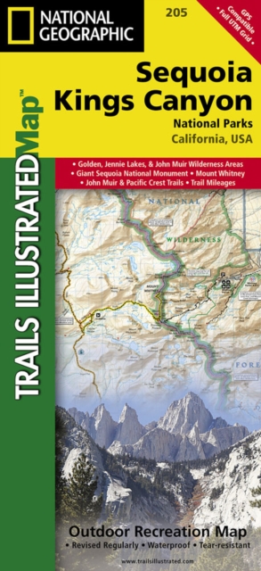 Sequoia/kings Canyon National Park : Trails Illustrated National Parks, Sheet map, folded Book