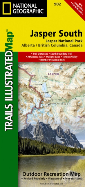 Jasper South : Trails Illustrated National Parks, Sheet map, folded Book