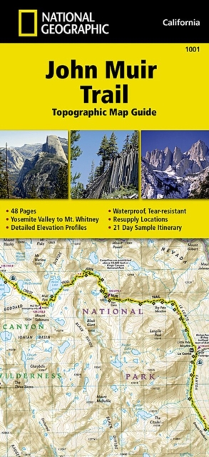John Muir Trail (Topographic Map Guide) : National Geographic California, Sheet map, folded Book