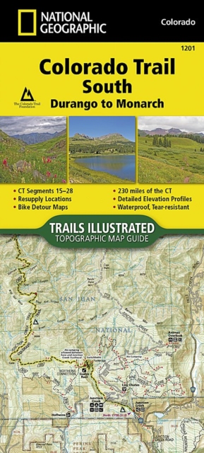 Colorado Trail South, Durango To Monarch, Sheet map, folded Book