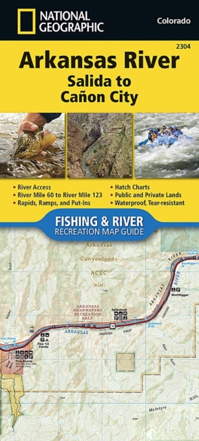 Arkansas River, Salida To Canon City, Sheet map, folded Book