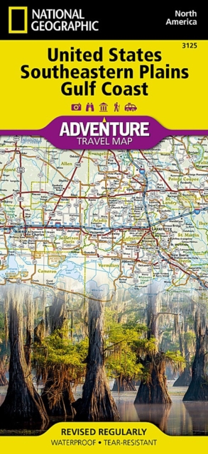 United States, Southeastern Plains And Gulf Coast Adventure Map, Sheet map, folded Book