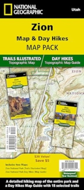 Zion National Day Hikes and National Park [Map Pack Bundle], Sheet map, folded Book