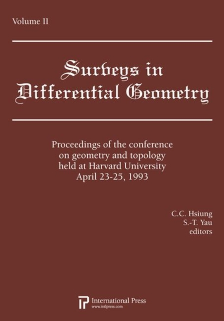 Proceedings of the Conference on Geometry and Topology held at Harvard University, April 23-25, 1993, Paperback / softback Book