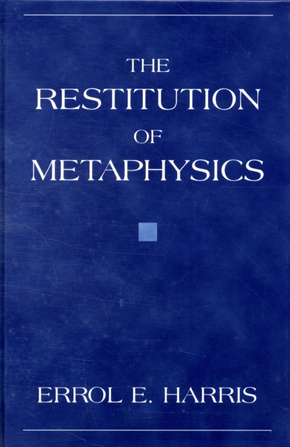 The Restitution Of Metaphysics, Hardback Book