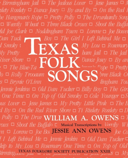 Texas Folk Songs, Paperback / softback Book