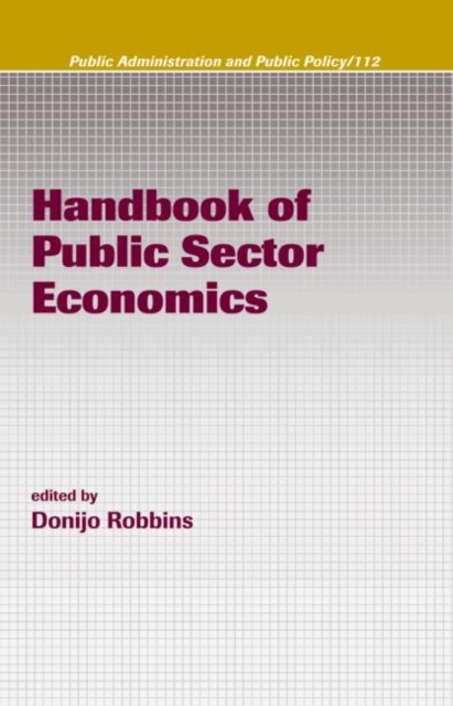 Handbook of Public Sector Economics, Hardback Book