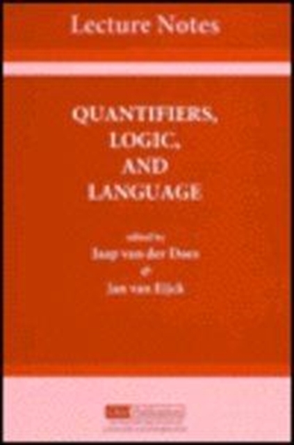 Quantifiers, Logic and Language, Paperback Book