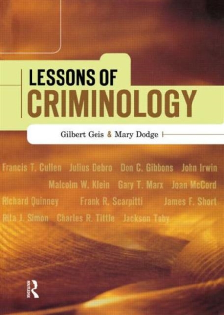 Lessons of Criminology, Hardback Book