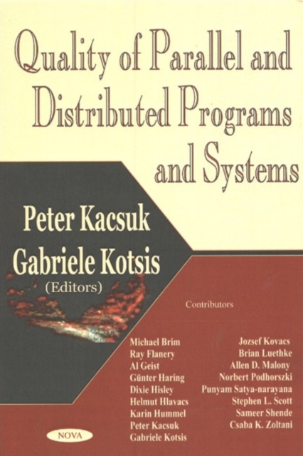 Quality of Parallel & Distributed Programs & Systems, Hardback Book