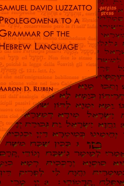 Samuel David Luzzatto: Prolegomena to a Grammar of the Hebrew Language, Hardback Book