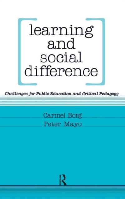 Learning and Social Difference, Hardback Book