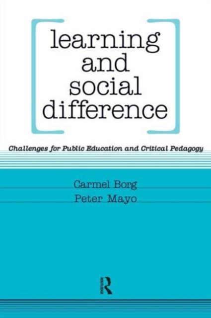 Learning and Social Difference, Paperback / softback Book