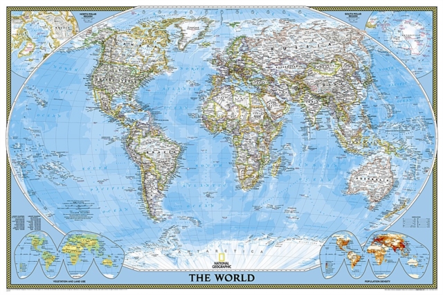 World Classic, Poster Size, Tubed : Wall Maps World, Sheet map, rolled Book