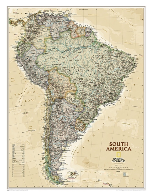 South America Executive, Laminated : Wall Maps Continents, Sheet map Book