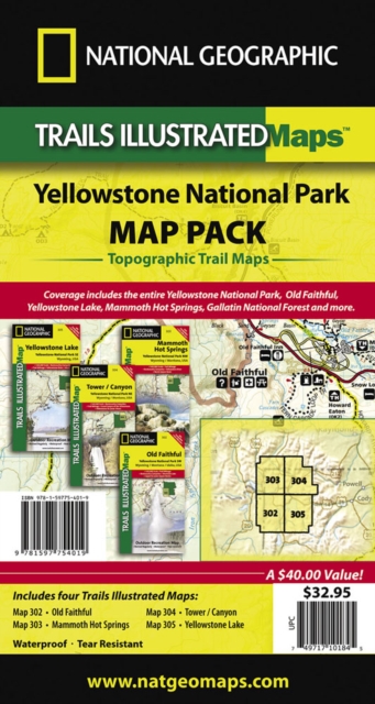 Yellowstone National Park, Map Pack Bundle : Trails Illustrated National Parks, Sheet map, folded Book