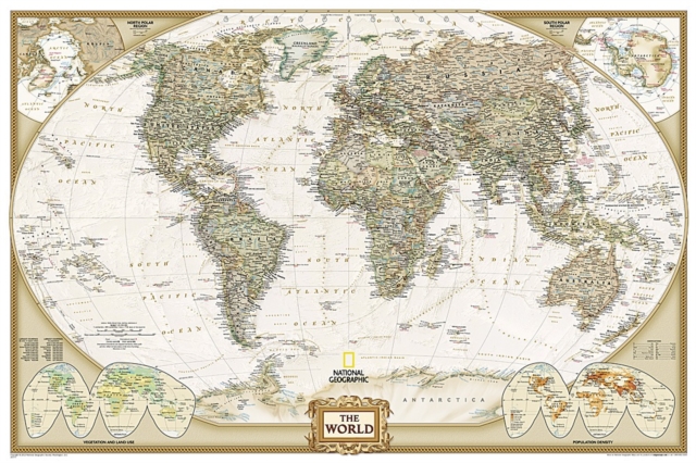 World Executive Map, Poster Sized, Boxed : Wall Maps World, Sheet map Book