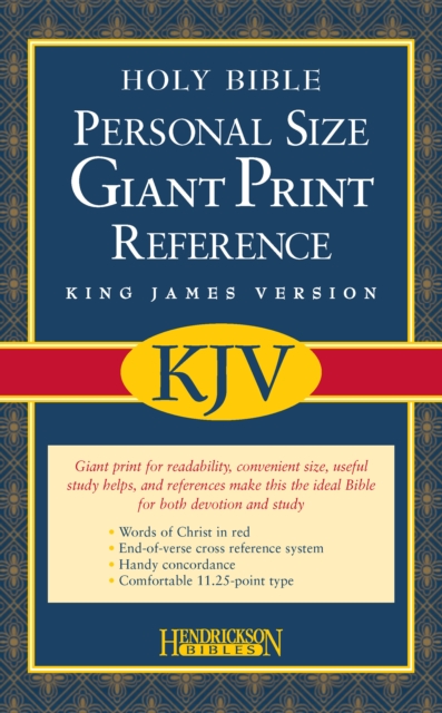 Personal Size Giant Print Reference Bible-KJV, Leather / fine binding Book