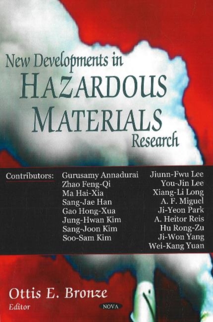 New Developments in Hazardous Materials Research, Hardback Book