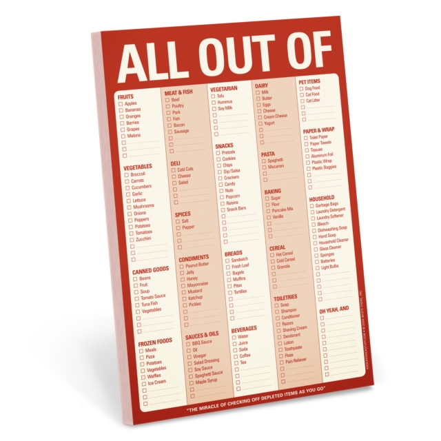 Knock Knock Pad: All Out Of Pad (with magnet), Other printed item Book